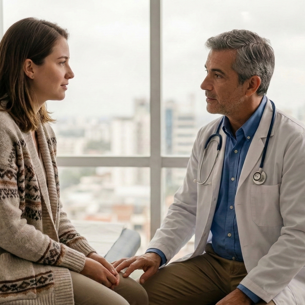 doctor consulting patient about autoimmune disease diagnosis and treatment, anti-inflammatory recipes